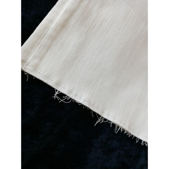 J.Crew Billie 9" demi-boot Mid-Rise Raw Hem Crop Jeans White Wash Size 24P NWT - Picture 5 of 12